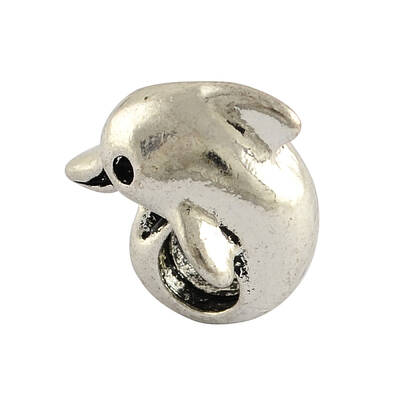 Tibetan Style Alloy Dolphin European Beads
