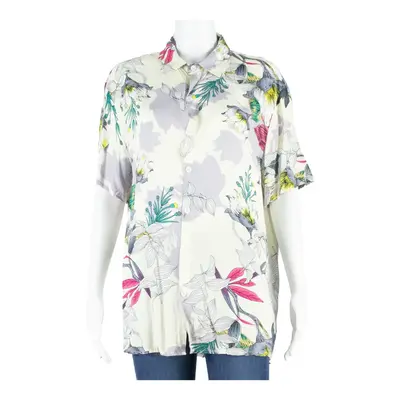 Womens Printed Blouse Beige Floral M