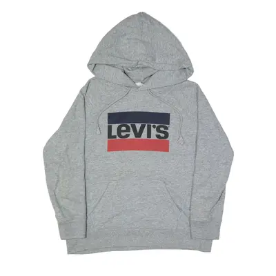 LEVI'S Hoodie Grey Pullover Mens S