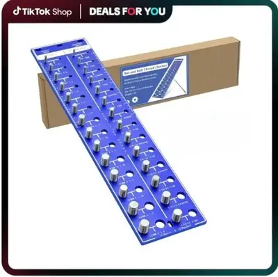 Nut and Bolt Thread Checker, 14 Metric & 14 Standard Sizes, Bolt Nut Identifier Gauge with Inch and Centimeter Ruler, Solid A...