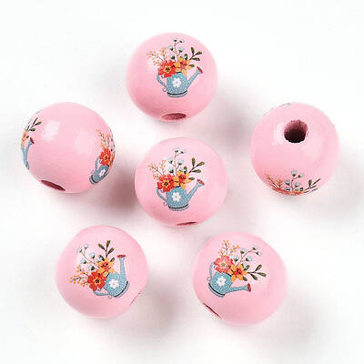 Easter Theme Printed Wood Beads
