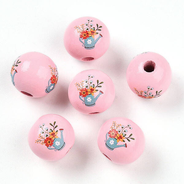 Easter Theme Printed Wood Beads