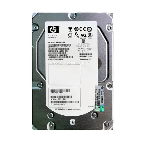 BF146DAJZP HP 146GB 2Gb/s Fibre Channel 15000 3.5-inch Hard Drive