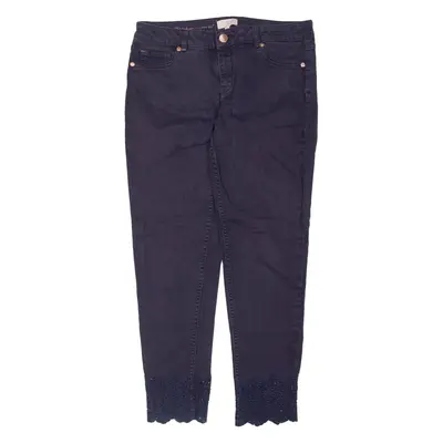 TED BAKER Lace Hem Womens Jeans Blue Regular Straight W30 L26