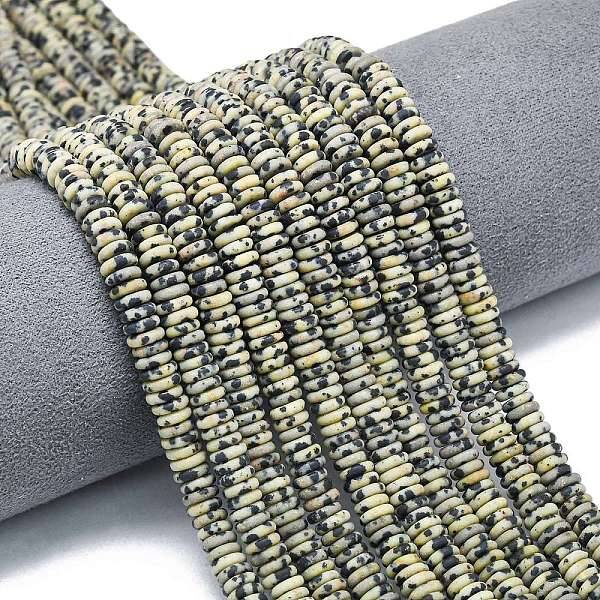 Frosted Natural Dalmatian Jasper Beads Strands