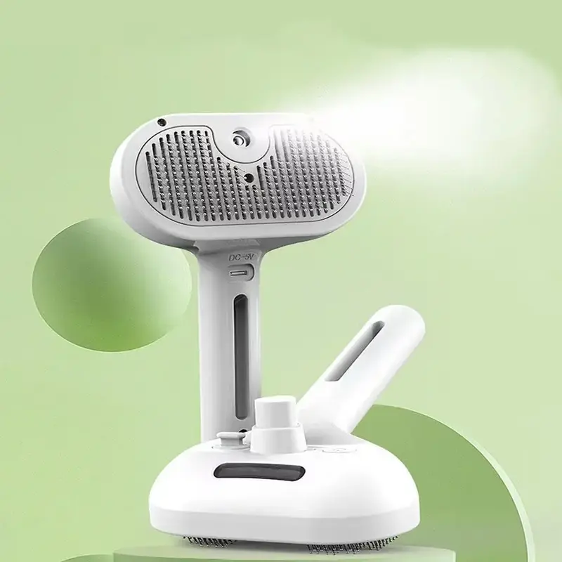 Pet Self Cleaning Steam Comb, 1 Count Pet Grooming Pin Brush for Dogs & Cats, Pet Hair Removal Combs, Manual Pet Grooming Too...