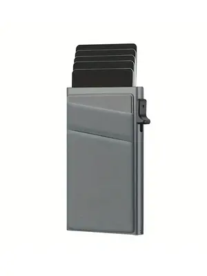 Summer 2024Â Men's Minimalist RFID Blocking Business Card Wallet, Auto Pop-Up Portable Card Holder, Credit Card ID Bank Card ...