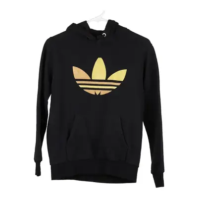 Bootleg Adidas Hoodie - XS Black Cotton Blend