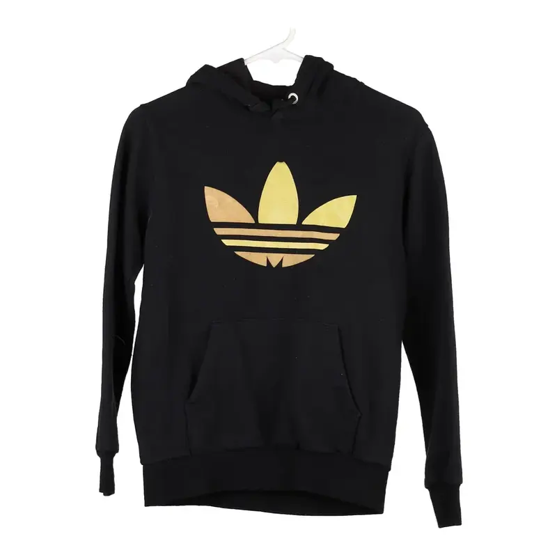 Bootleg Adidas Hoodie - XS Black Cotton Blend