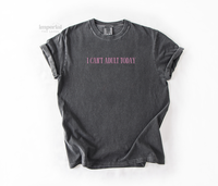 I Can't Adult Today Comfort Colors T-Shirt, Oversized Vintage-Washed Tee, Soft Garment-Dyed Cotton, Aesthetic Streetwear, Cas...