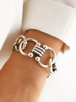 Punk Style Adjustable Link Bracelet, Fashionable Jewelry Accessories for Women & Men, Trendy All-match & Exquisite Jewelry fo...