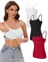 Joyshaper Women's Cotton Tank Top with Shelf Bra Adjustable Strap Camisole Basic Cami Tanks S-2XL Womenswear