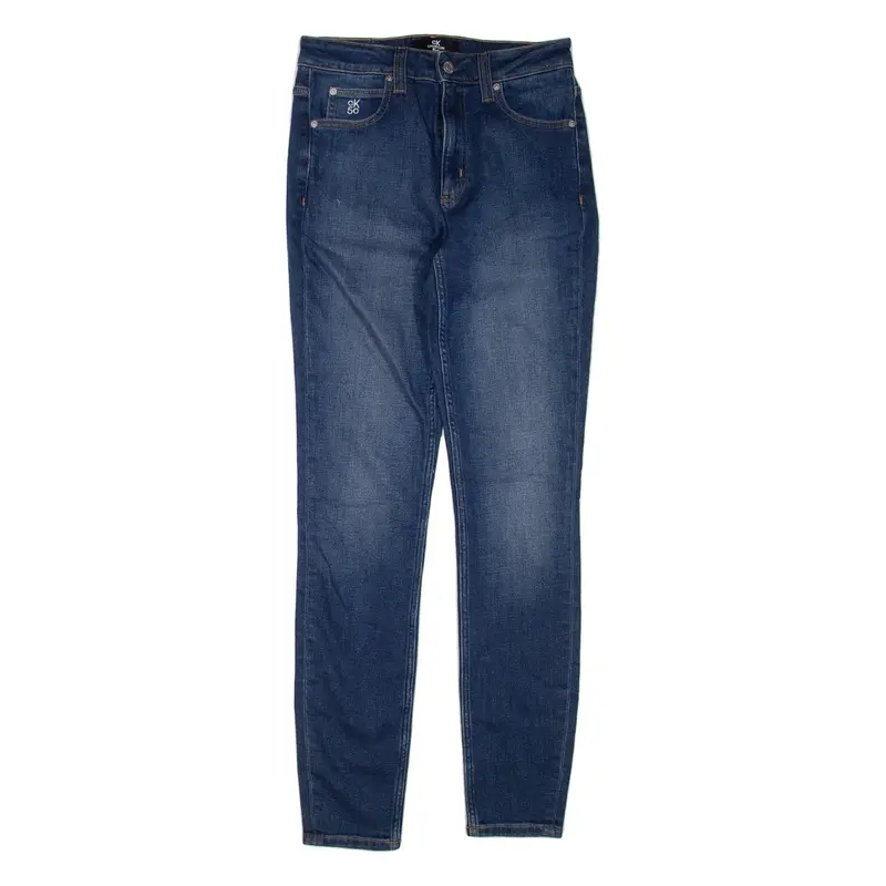 CALVIN KLEIN Womens Jeans Blue Regular Skinny W28 L31