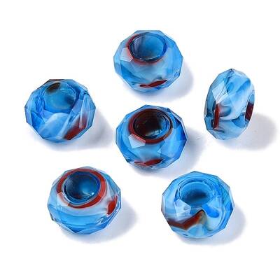 Two Tone Glass European Beads