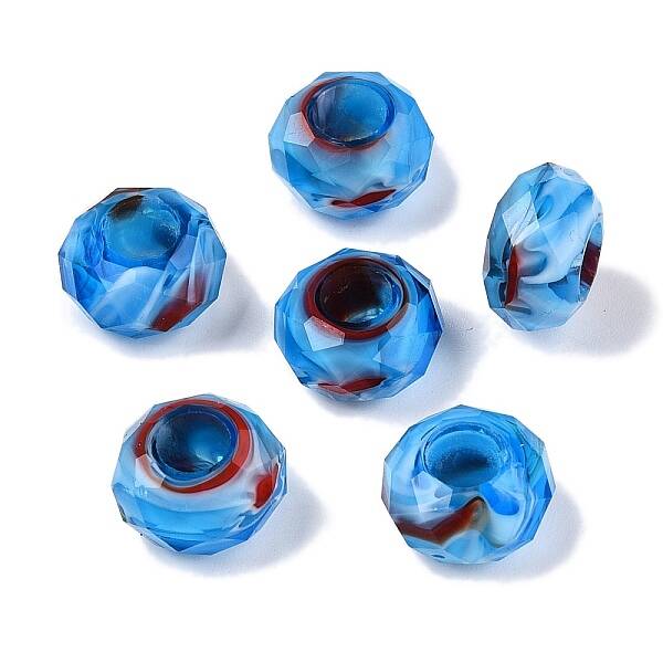 Two Tone Glass European Beads