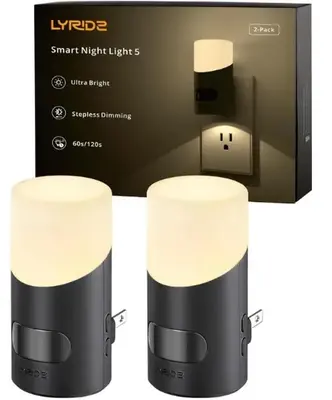 Lyridz Motion Sensor Activated Night Light (2 Pack)Dimmable Plug-in Home Smart Auto Wall Lamp Led Lights Bedroom Indoor for H...