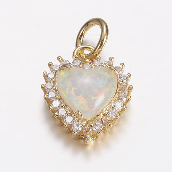Brass Micro Pave Cubic Zirconia Charms
