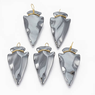 Non-magnetic Synthetic Hematite Pendants