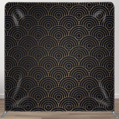 Aperturee Gold Art Classic Swirl Pattern Backdrop Cover For Party - Aperturee