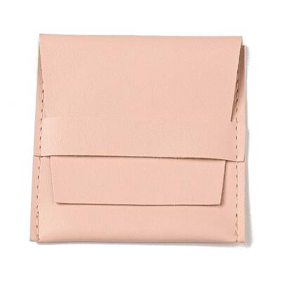 Square PU Leather Jewelry Flip Pouches