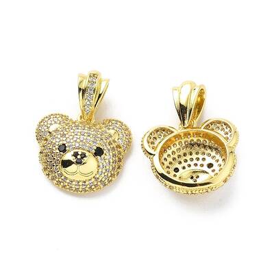 Clear & Black Cubic Zirconia Pendants