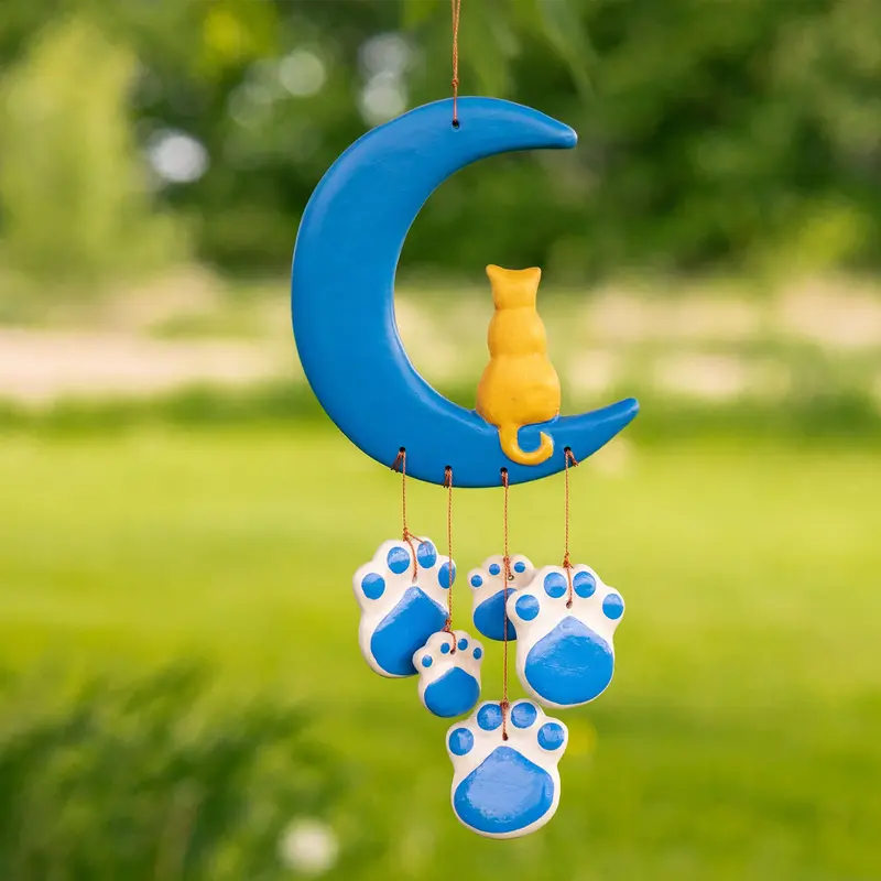 Pet Moonlight Ceramic Wind Chime - Dog