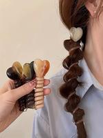 Stylish Mixed Heart Decor Wire Hair Tie Set, 2024 New Style Elegant Hair Charms Accessories for Women & Girls, Minimalist Hea...