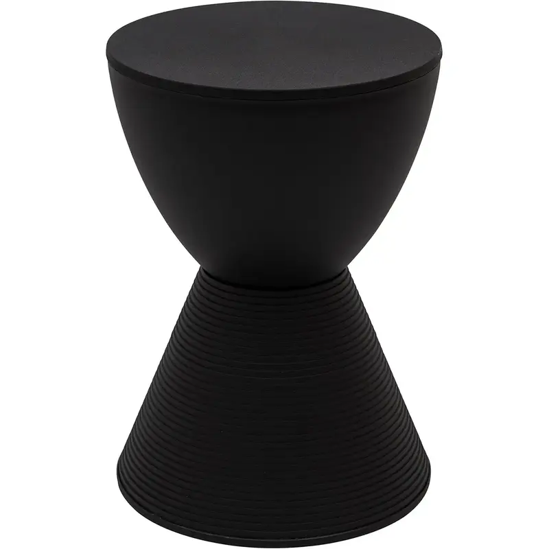 LeisureMod Modern Round Boyd Side Table - Durable Polypropylene, 150 lbs Weight Capacity, 16.75\