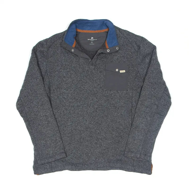 WOOLRICH Jumper Grey High Neck Mens L