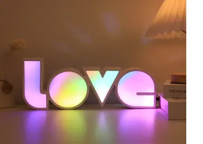 Valentines Day Decor LED LOVE Light Valentines Day Gift For Girlfriend Bithday Wedding Party Decoration Romantic Wedding Deco...