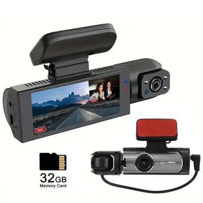 Dual Dash Cam 1080P Front and Inside Dash Camera for Cars 2 Channel Dashcam, 3.16\