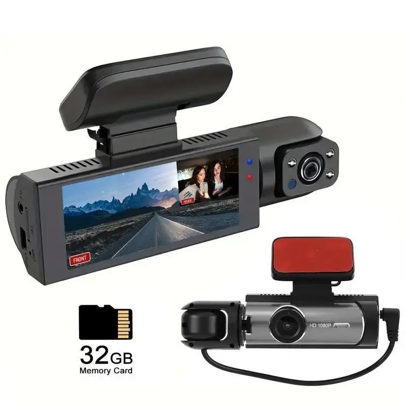 Dual Dash Cam 1080P Front and Inside Dash Camera for Cars 2 Channel Dashcam, 3.16\