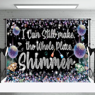 Diamonds Make The Whole Place Shimmer Party Backdrop