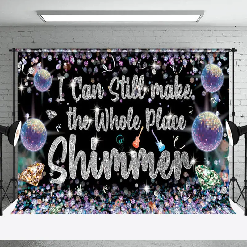 Diamonds Make The Whole Place Shimmer Party Backdrop