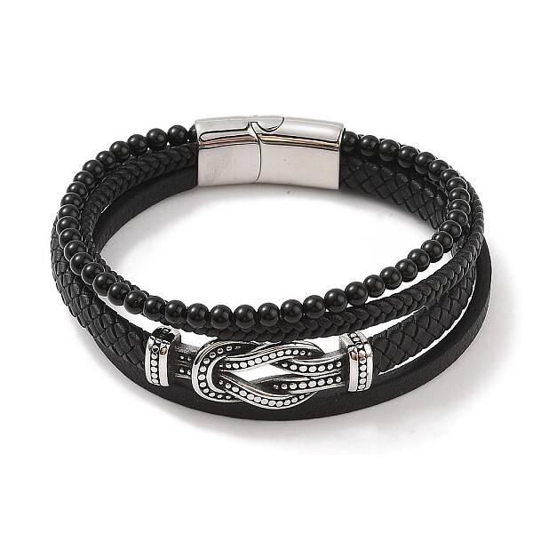 Braided Microfiber Leather Multi-strand Bracelets