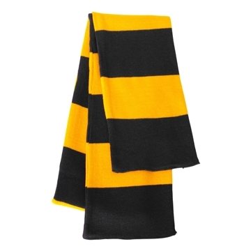 25 Custom Sportsman - Rugby - Striped Knit Scarf - Acrylic Blend