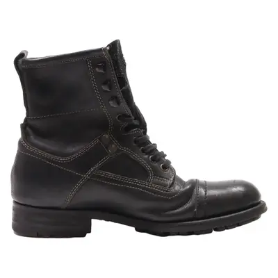 G-STAR RAW Lace-Up Boots Black Leather Mens UK 6