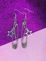 Punk Style Star Design Chain Dangle Earrings, Fashionable Jewelry for Women & Girls, Trendy All-match & Exquisite Jewelry for...