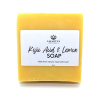 Ammoya Naturals Lemon, Turmeric and Kojic Soap, Body Care Body Wash Cleansing Skin Repair Cleanser