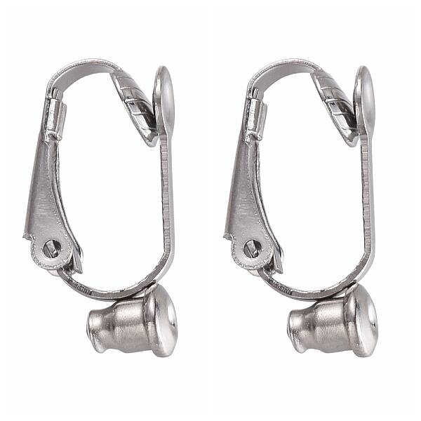 Tarnish Resistant 304 Stainless Steel Clip-on Earring Converters Findings