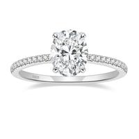 EAMTI 3CT 925 Sterling Silver Engagement Rings Oval Cut Cubic Zirconia CZ Wedding Promise Rings for Her Stunning Wedding Band...