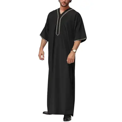 Thobe muslim men - Elegant qamis for men - Thobe with Premium quality finishes .