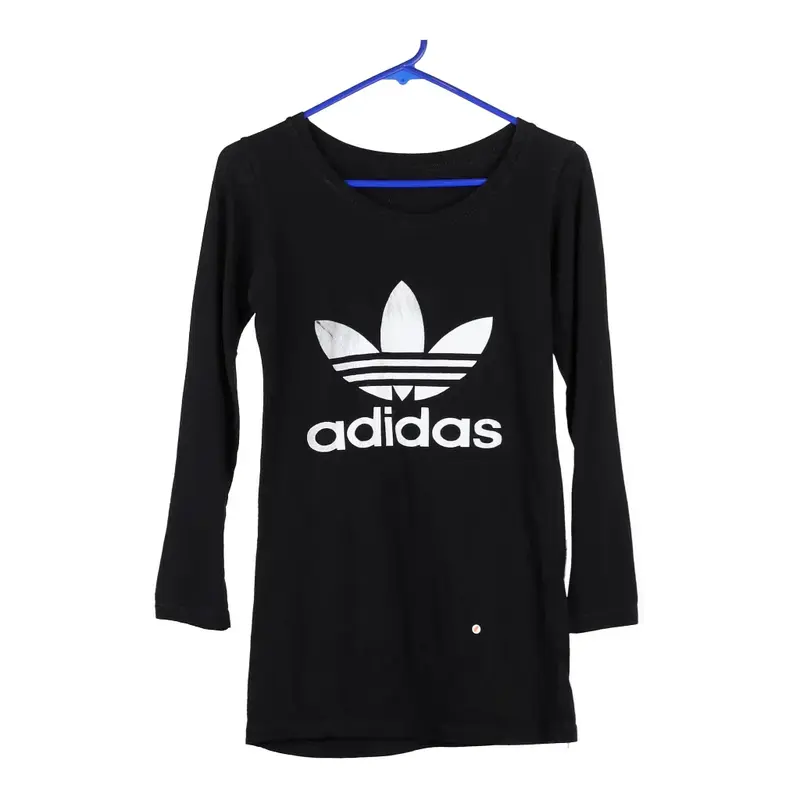 Bootleg Adidas T-Shirt - Small Black Cotton