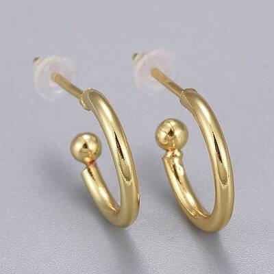 Brass Stud Earrings