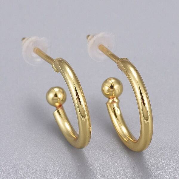 Brass Stud Earrings