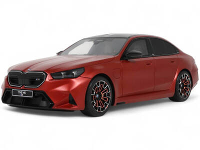 2025 BMW M5 (G90) Pebble Beach Edition Fire Orange Metallic with Black Top 1/18 Model Car by GT Spirit