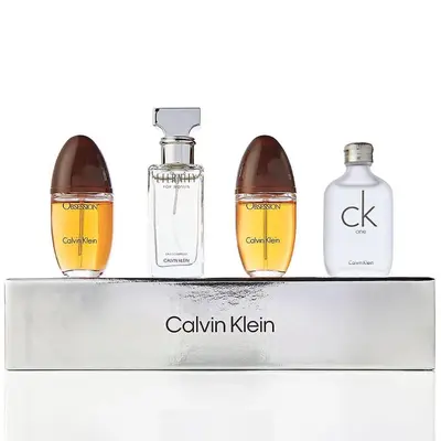 Set Calvin Klein: Eternity Eau De Parfum Per Donna 15 ml + CK One Eau De Toilette Per Uomo 2 pezzi 15 ml *Miniatura + Obsessi...