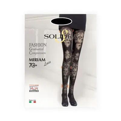 Solidea Miriam Lace Tights Lace 70Den Class A Compression 10 15mmHg 3ML Black