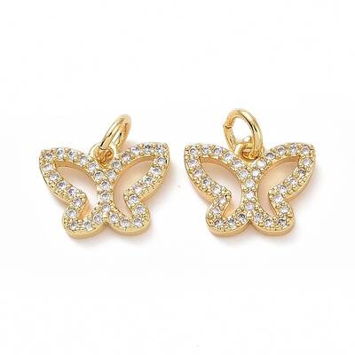 Brass Cubic Zirconia Charms