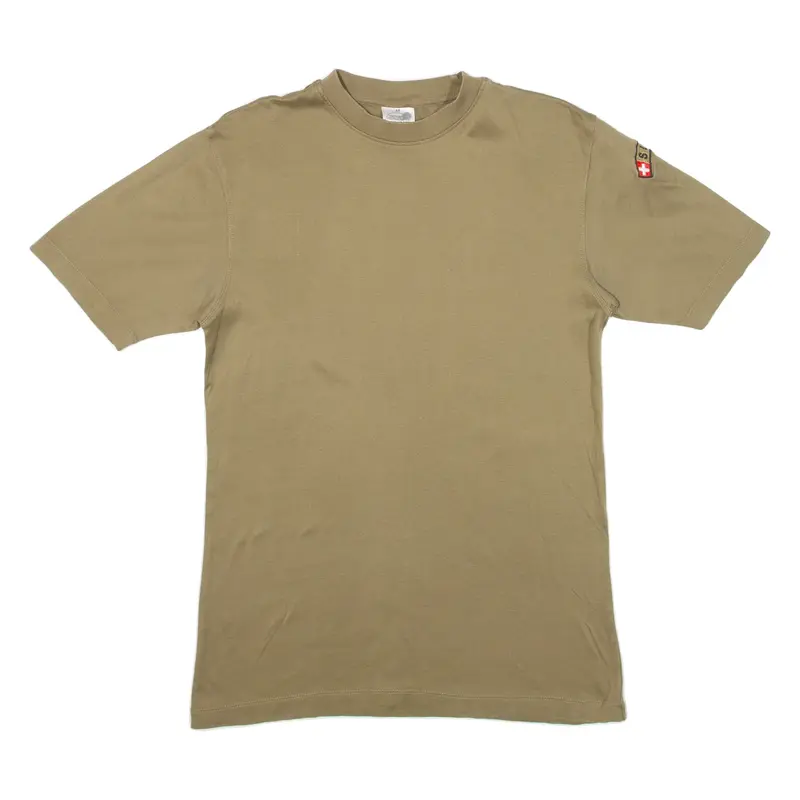 Suisse Military Mens T-Shirt Green Crew Neck S